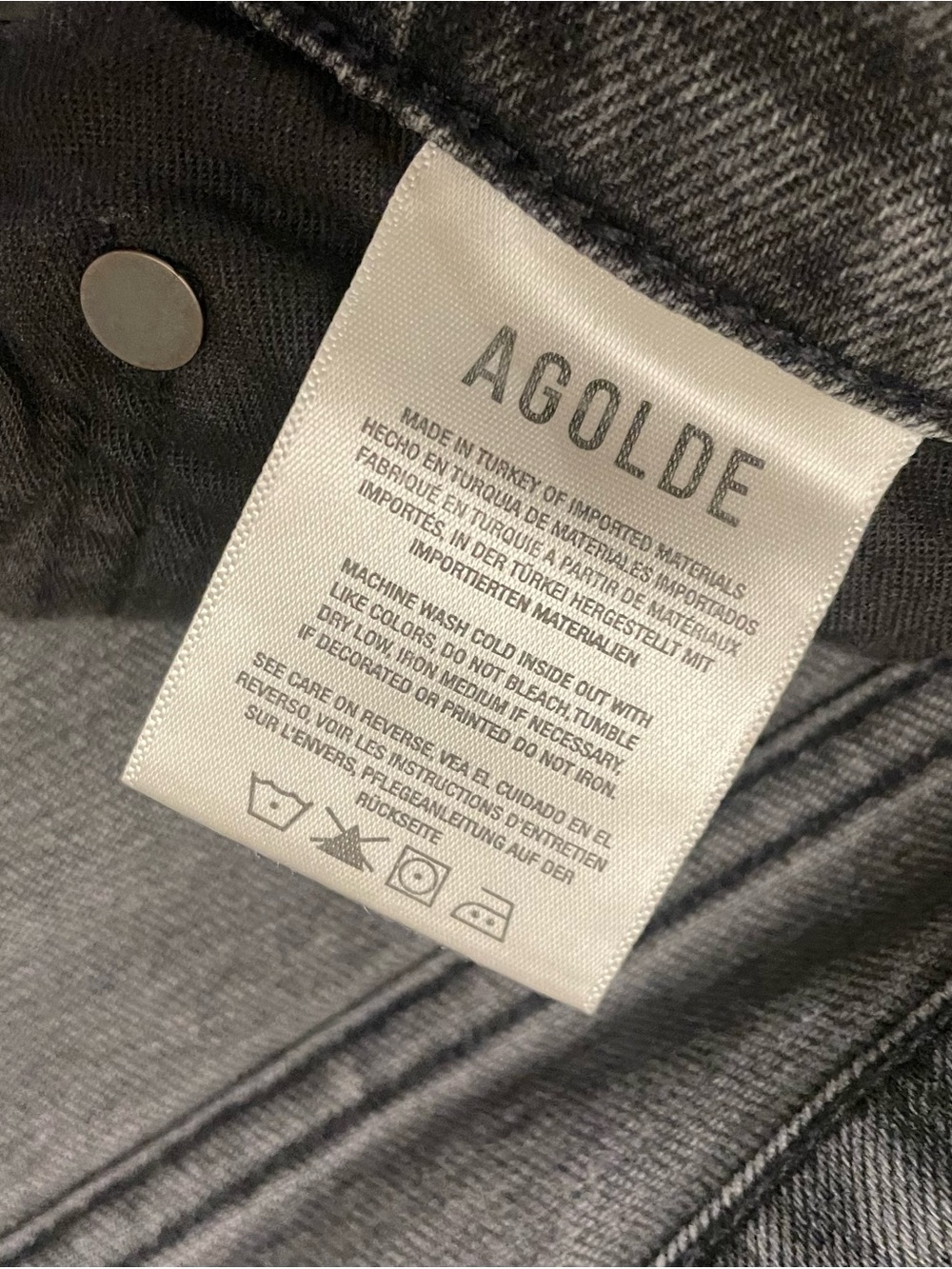 Agolde Women’s Slim Straight Washed Gray Jeans - Picture 5 of 8